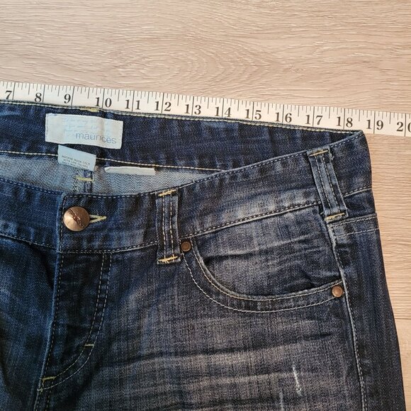 Maurices Jeans Size 14 L Ashlyn Bootcut Mid Rise Medium Light Wash Western - Picture 5 of 10